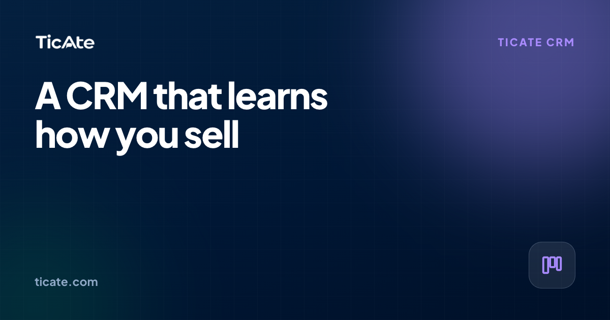 Most CRMs make you sell their way. We built one that learns yours first